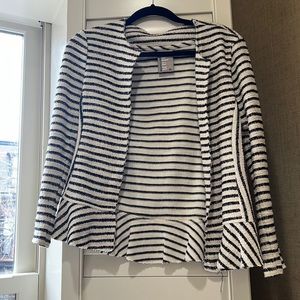 Anthropologie Dolan Left Coast Striped Peplum Jacket xs